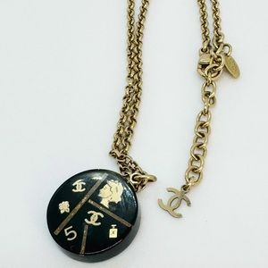 Chanel 06A Gold & Black Resin Necklace